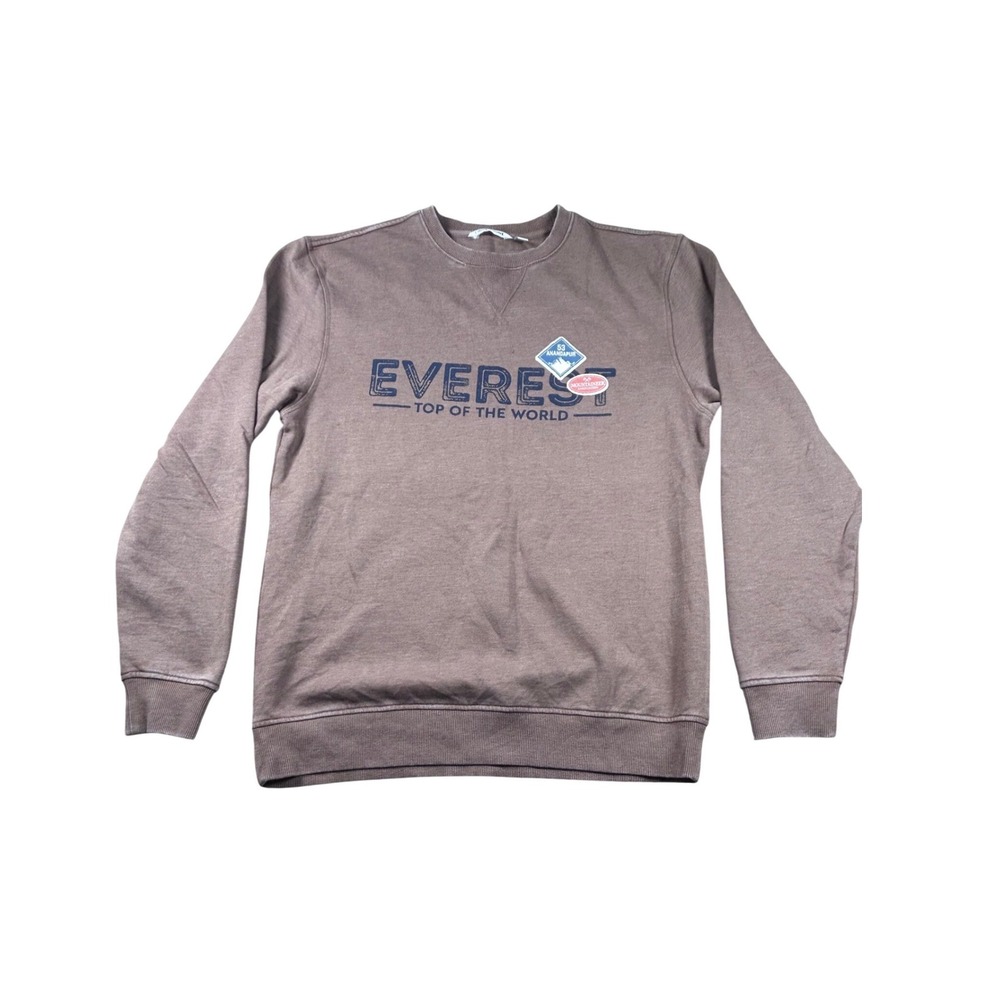 Camp David‎ Mens Everest Top of the World Graphic Sweatshirt Brown Size M